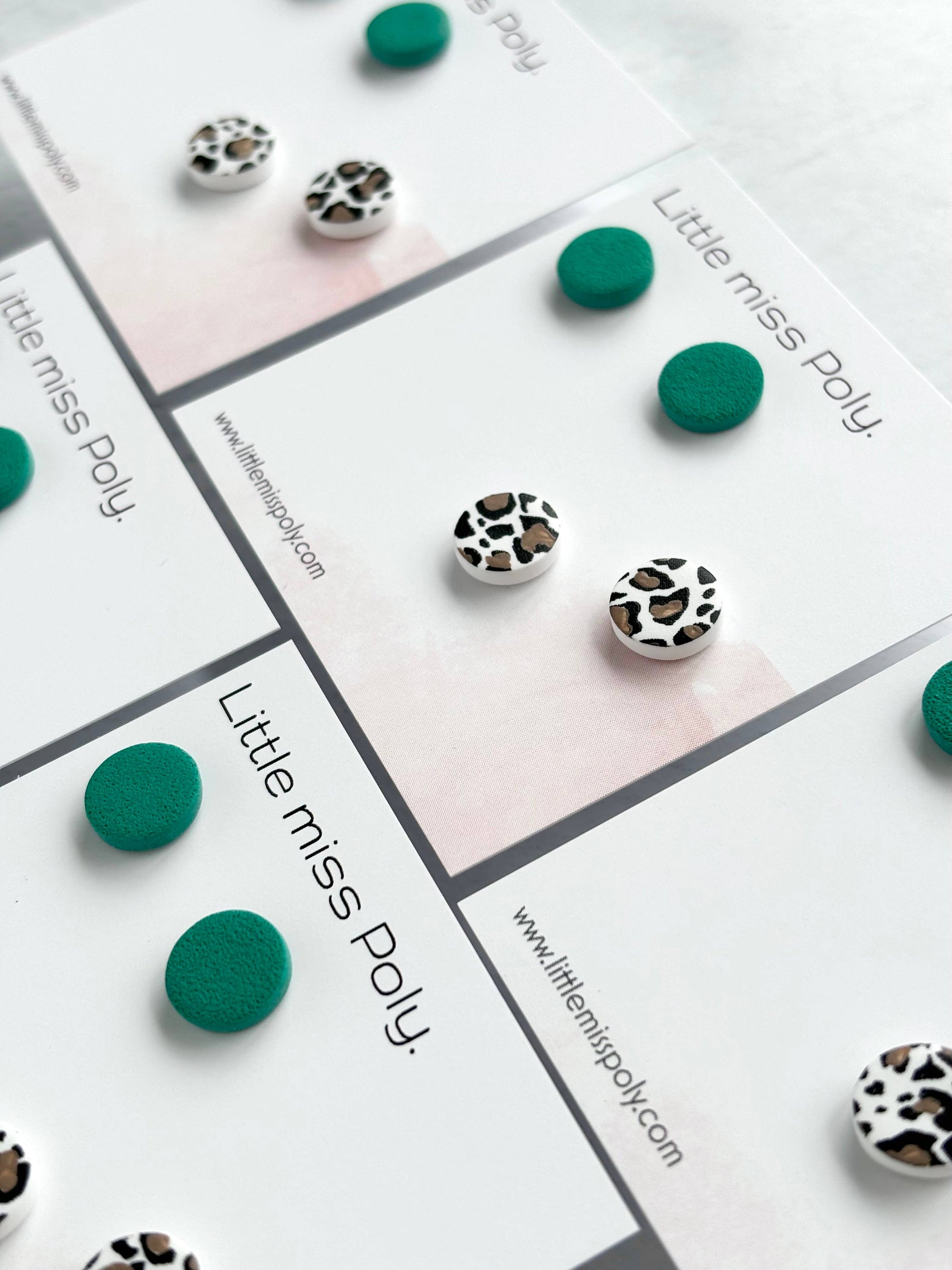 Mini Leopard Stud Pack - Forest Green