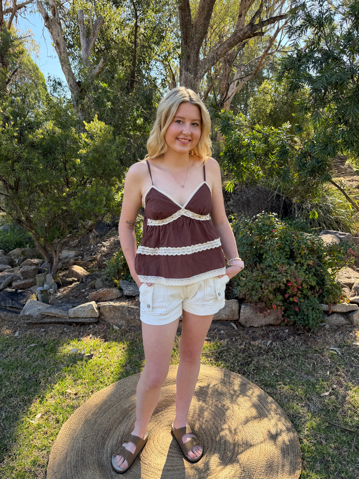 Pecan Lace Cami