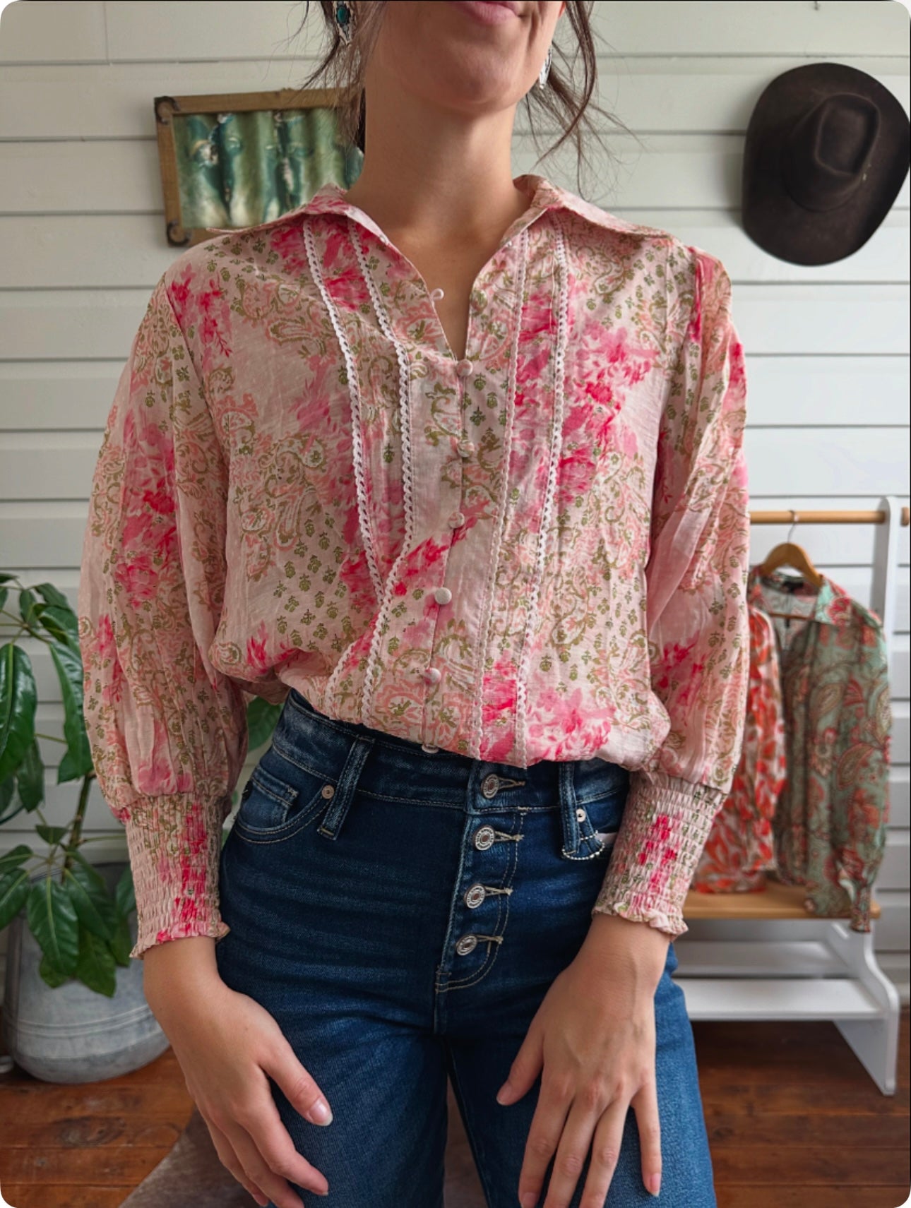 Jonty Floral Blouse - Pink