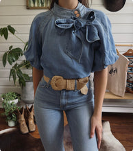 Bella Denim Puff Sleeve Top