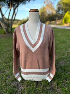 V Neck Knit - Bone