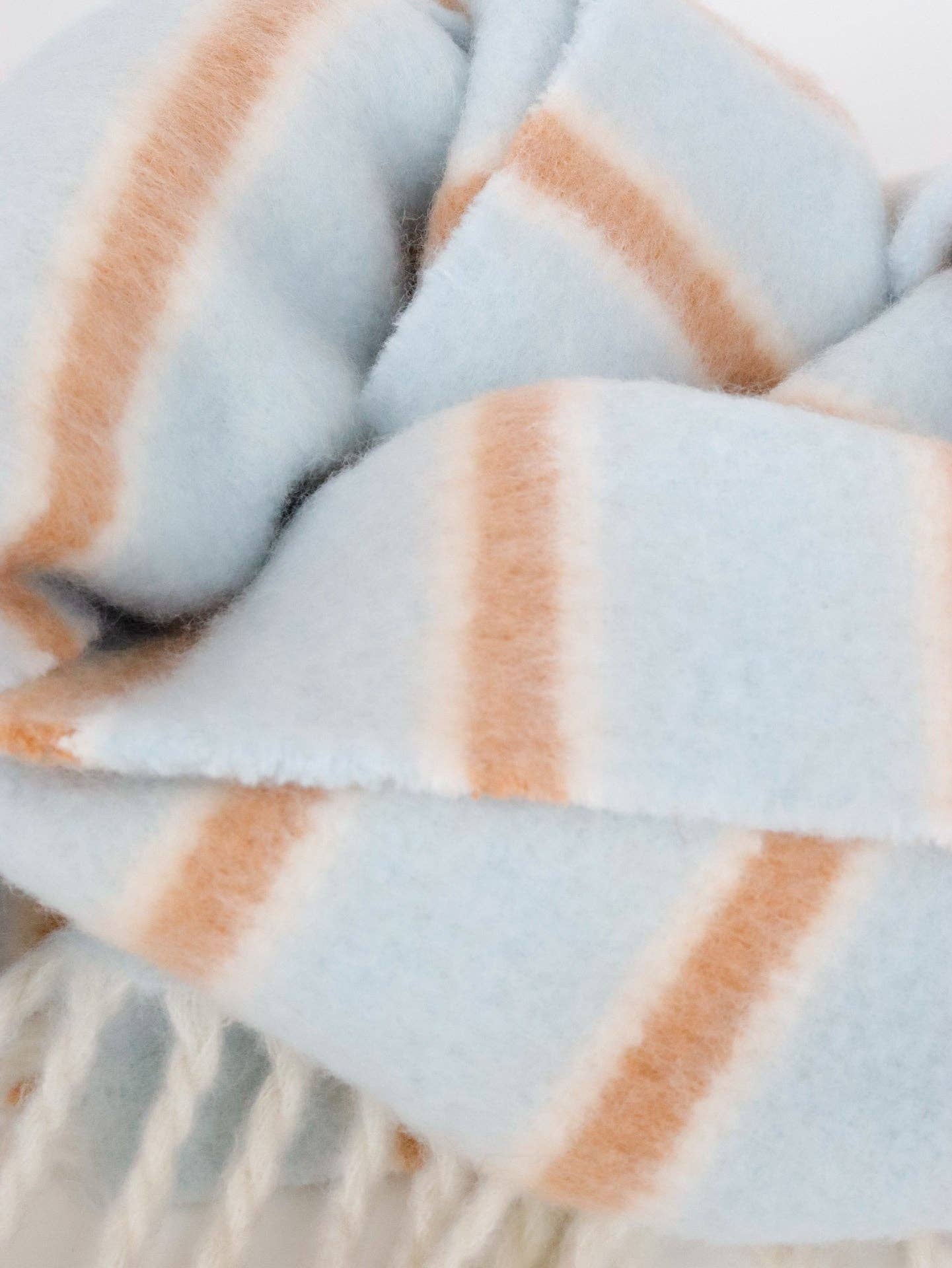 Cloud Stripe Fluffy Scarf