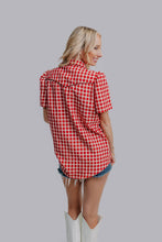 MK611 SL Button Down Shirt - Red Gingham