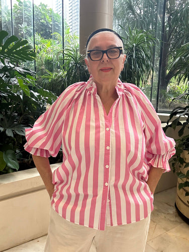 Stripe Shirt - 921 - Pink