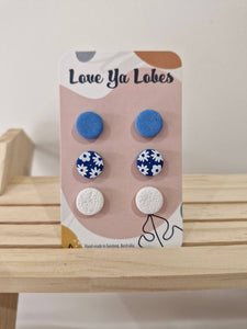 Olivia Triple Stud Packs: Pumpkin Mix / Floral