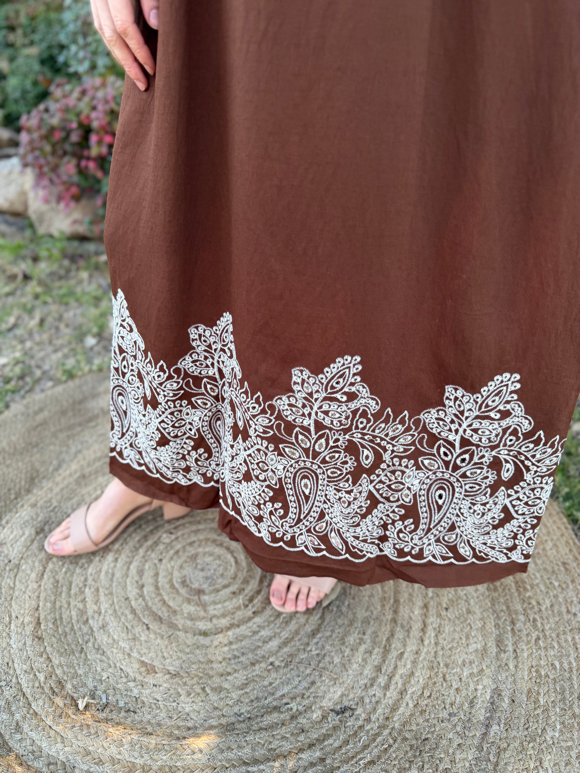 The Paisley Rose Chocolate Maxi Dress