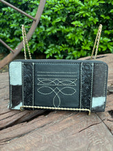 Cowhide - Moore - Black - Tooling Boot Stitch Wallet - AW32