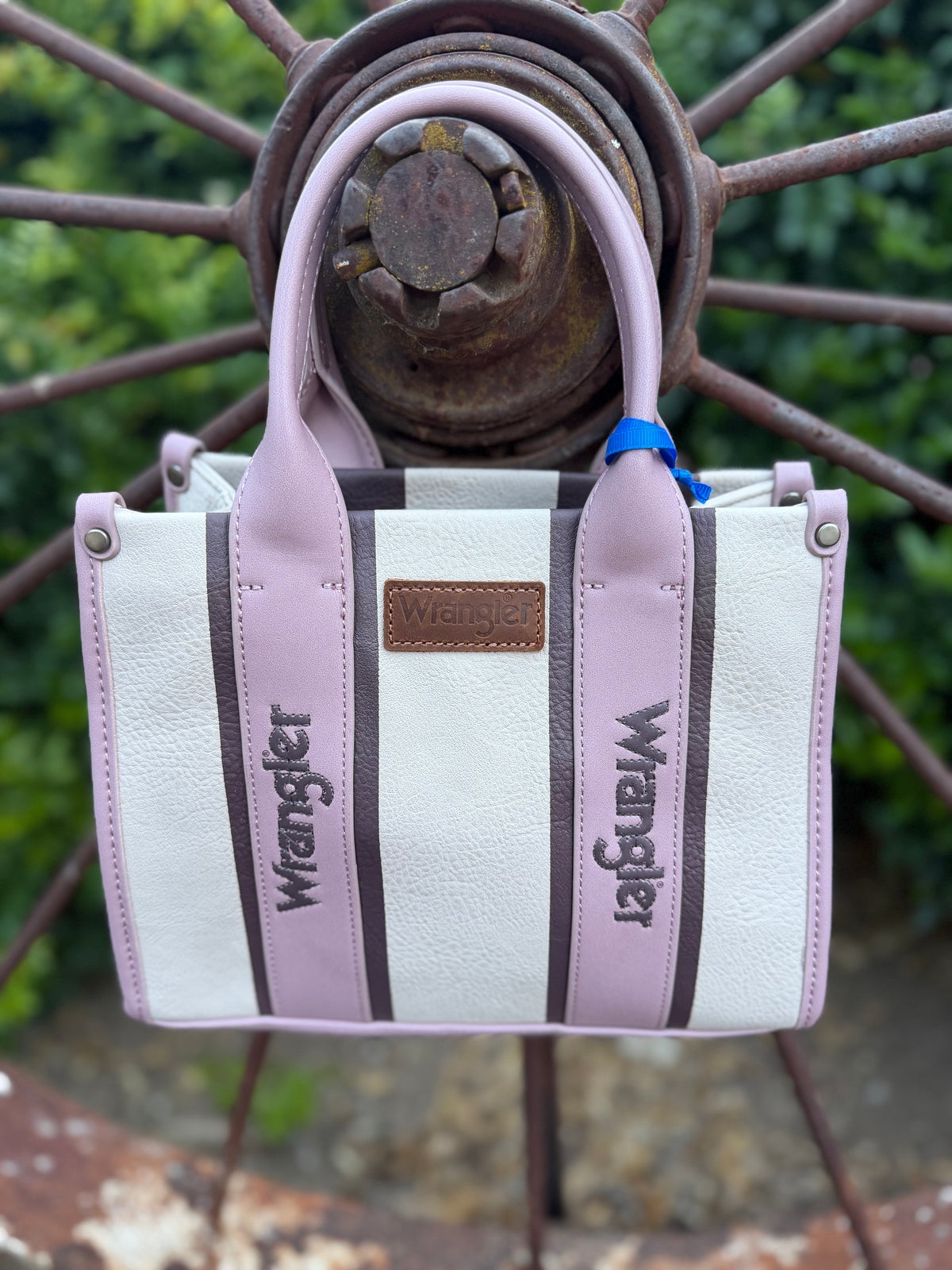 Wrangler Two Tone Tote/Crossbody Bag- Pink