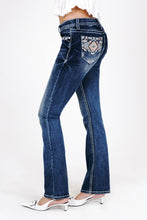 Grace in LA Aztec Modify Mid-Rise Boot Cut inseam 30"