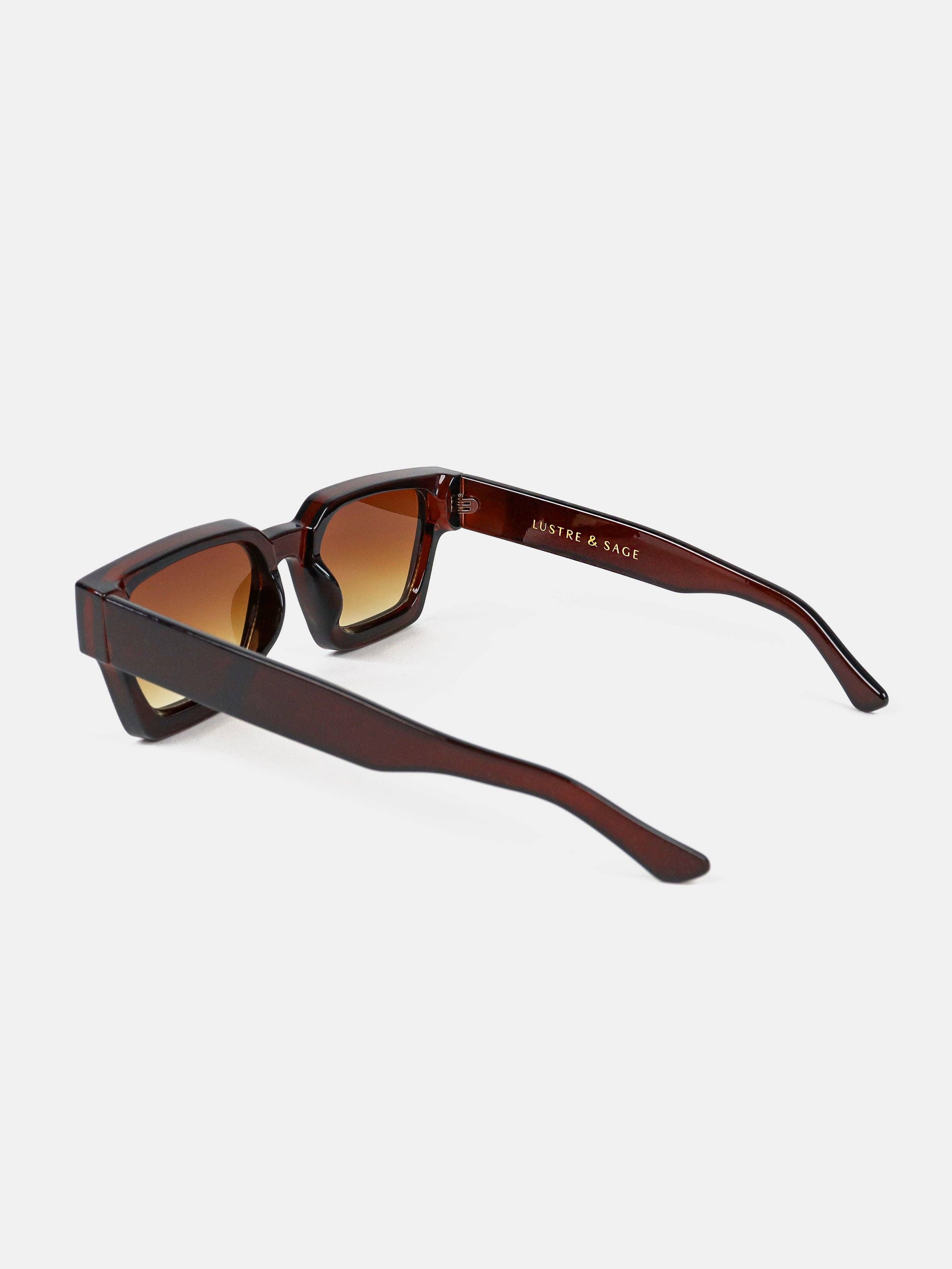 L&amp;S Jury Rectangular Sunglasses in Brown