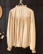 Cotton Embroidery Long Sleeves Blouse