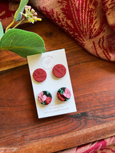 Selena Black & Floral Stud Pack - 2 pack
