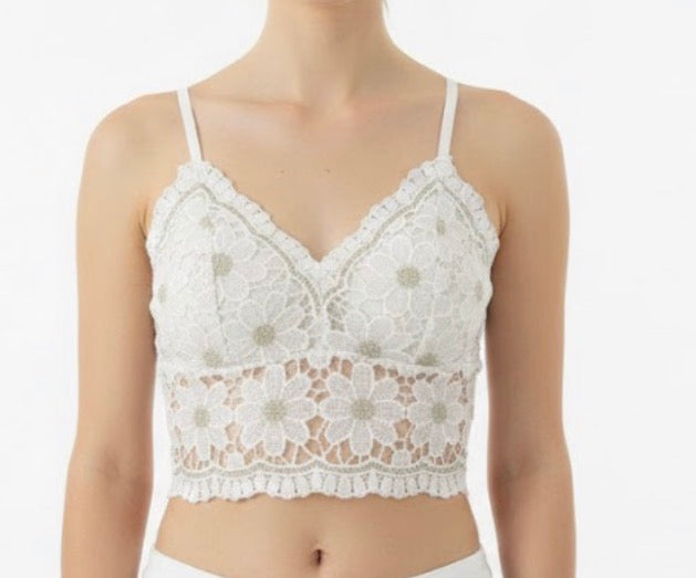 Wildflower Lace Cami white