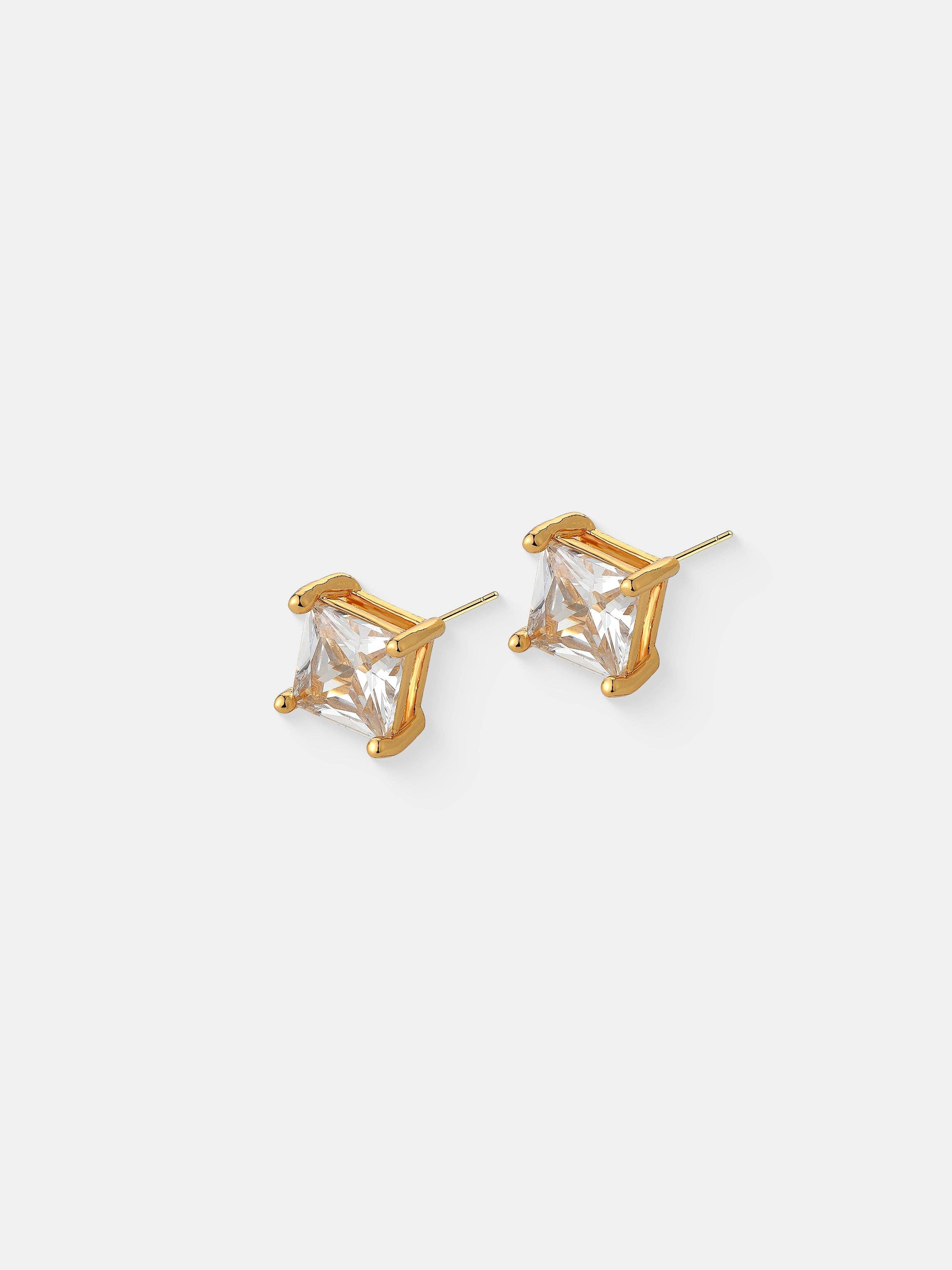 Clara Crystal 18K Gold Plated Stud Earrings