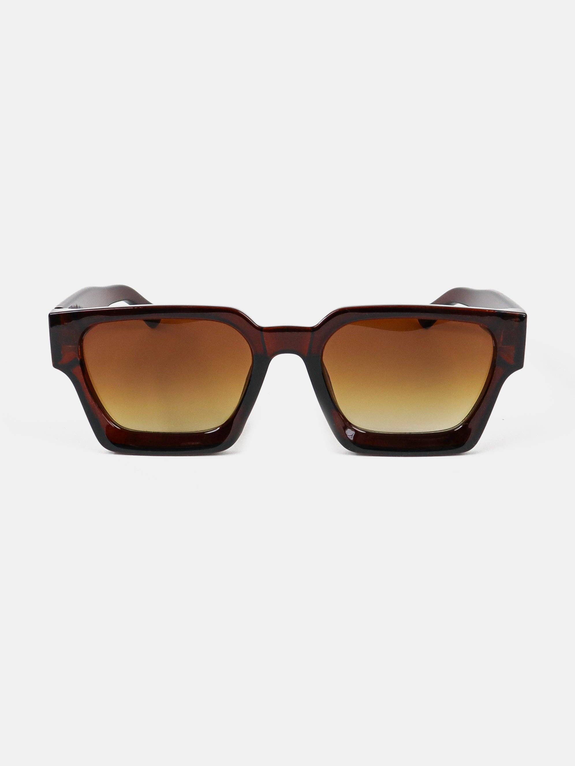 L&amp;S Jury Rectangular Sunglasses in Brown