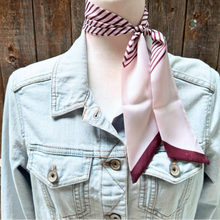 Wild Rag - Burgundy and Cream Western Skinny Mini Scarf / Cowgirl Necktie