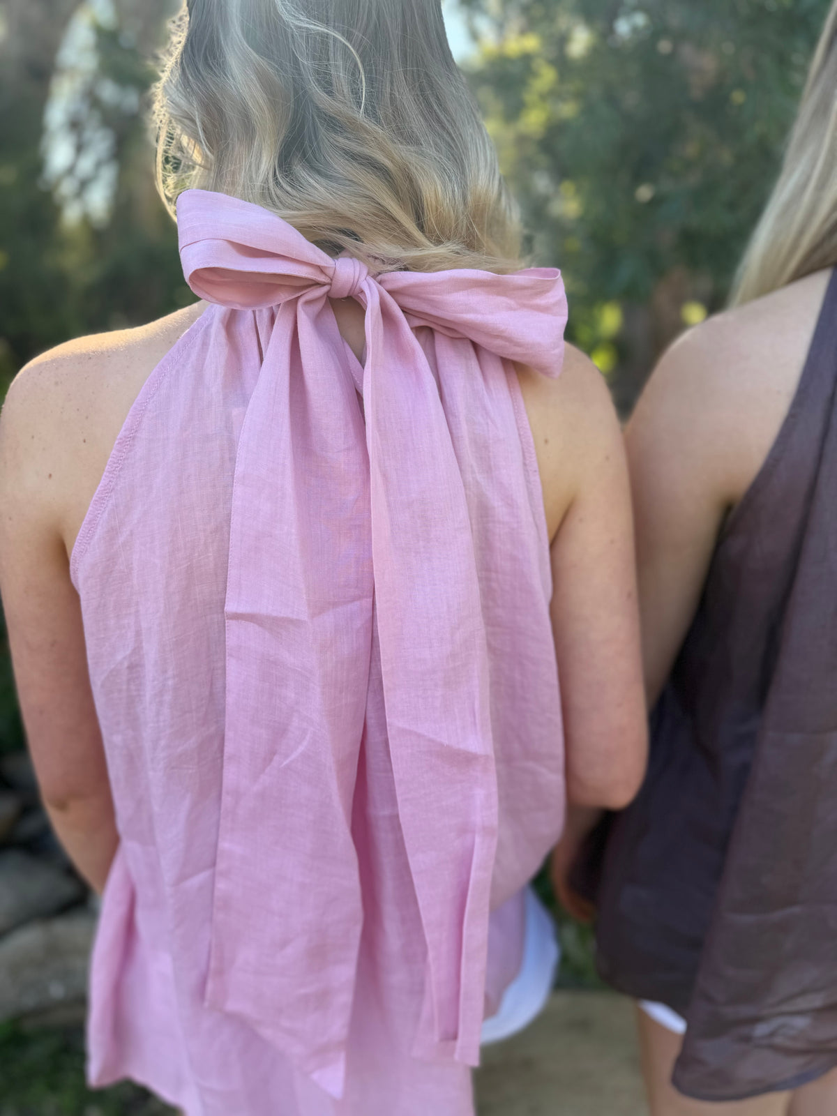 Sunday Social Tie Top pink