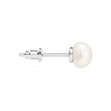 Freshwater 8mm Pearl Stud Earrings Freshwater Pearl Rhodium