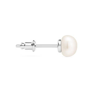 Freshwater 8mm Pearl Stud Earrings Freshwater Pearl Rhodium