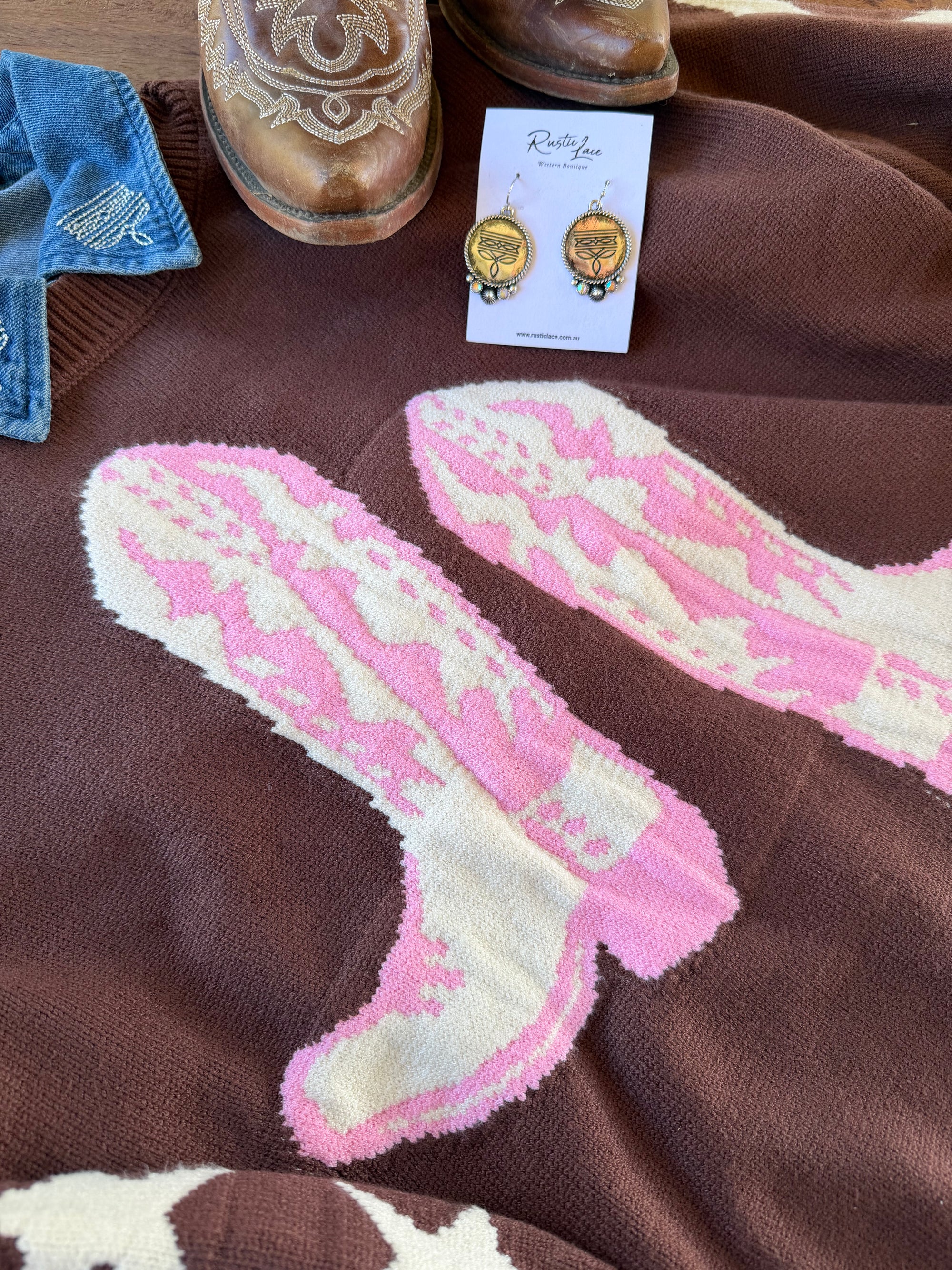 Cowboy boot Knit