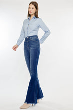 WESTERN HIGH RISE FRAYED HEM FLARE-KC7858M