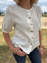 White linen Top