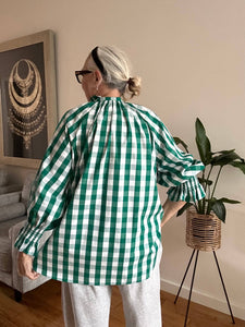 Gingham Top - 914 - Green