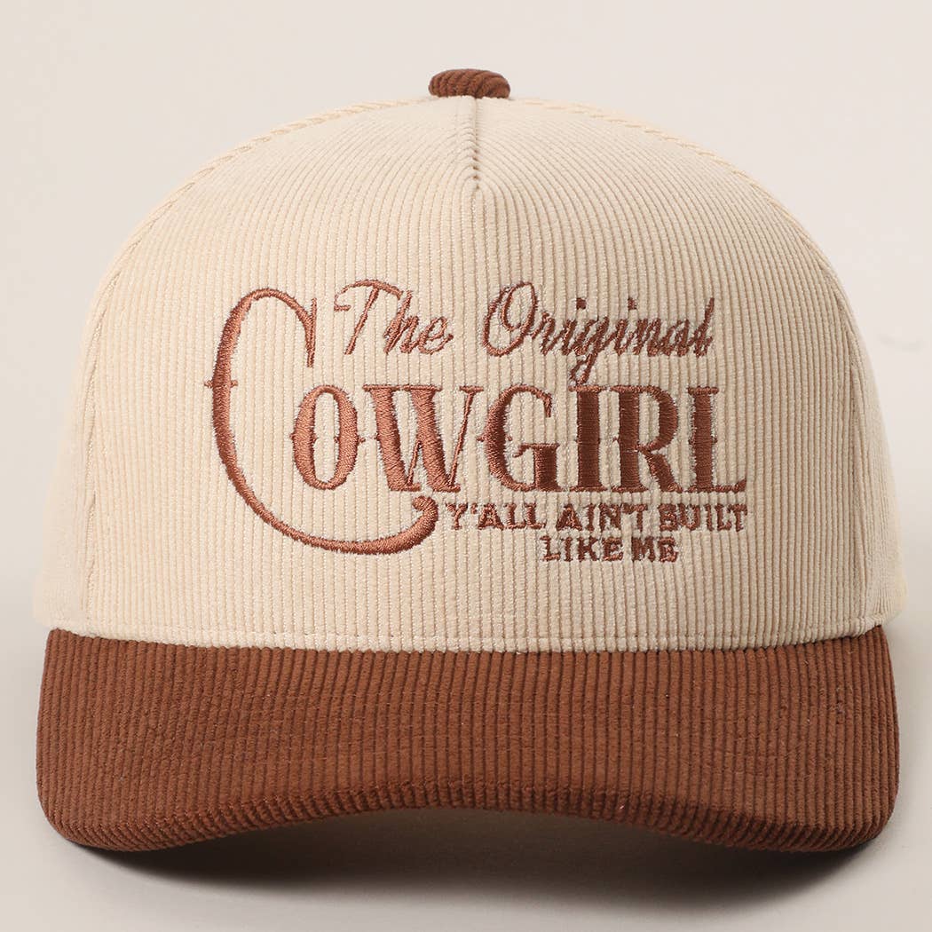 ORIGINAL COWGIRL Corduroy Trucker Hat