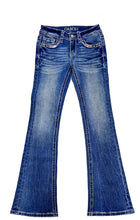 Horse Shoe w/Cowhide Trim Girl Boot Cut | GB61836ND