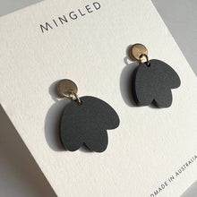 Bloom - Gold and Black Dangle Earrings