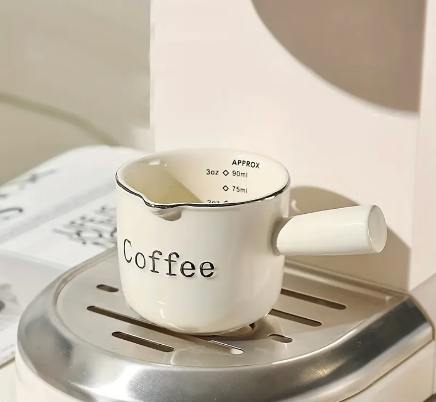 Espresso Ceramics Graduated Measuring Cup With Handle