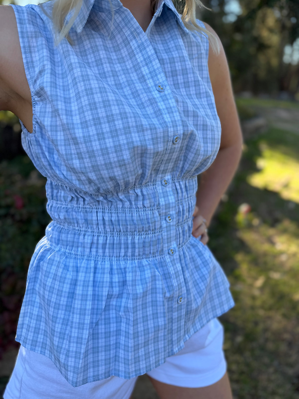 Hadley Check Top