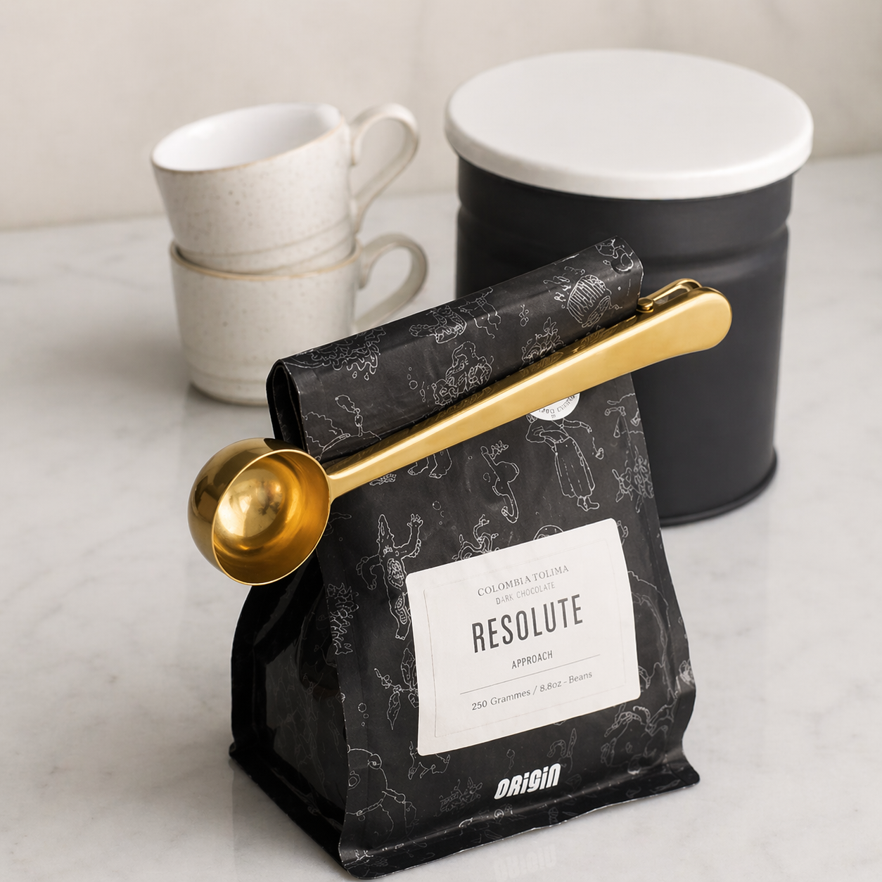 Stainless Steel Coffee Spoon with Bag Clip