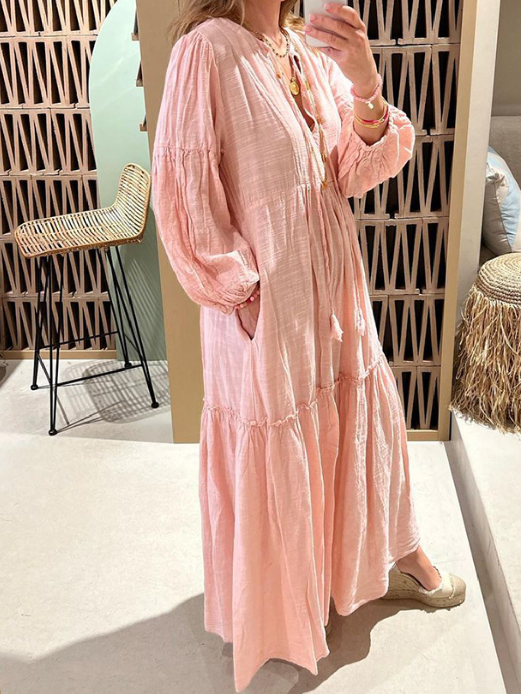 Cotton Linen Maxi Dress