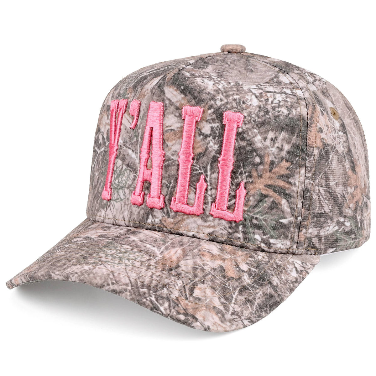 Y'ALL Letter Embroidered Two Tone Cap