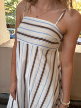 By Frankie - Choc/Blue Stripe Maxi Dress