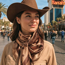 35X35"  Brown Polka Dots Wild Rag/Scarf WR3054