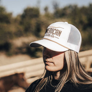 Longhorn Hat - White & Gold