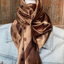 35X35"  Brown Polka Dots Wild Rag/Scarf WR3054