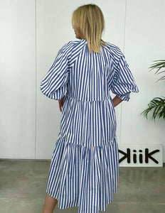 Striped Dress - 885 - Navy