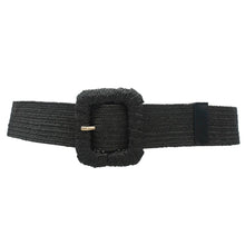 STRAW WRAPPED RECTANGLE ELASTIC STRAW BELT IW-50114