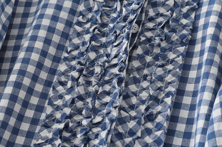 Women's Autumn Vintage Sweet Plaid Shirt Blouse