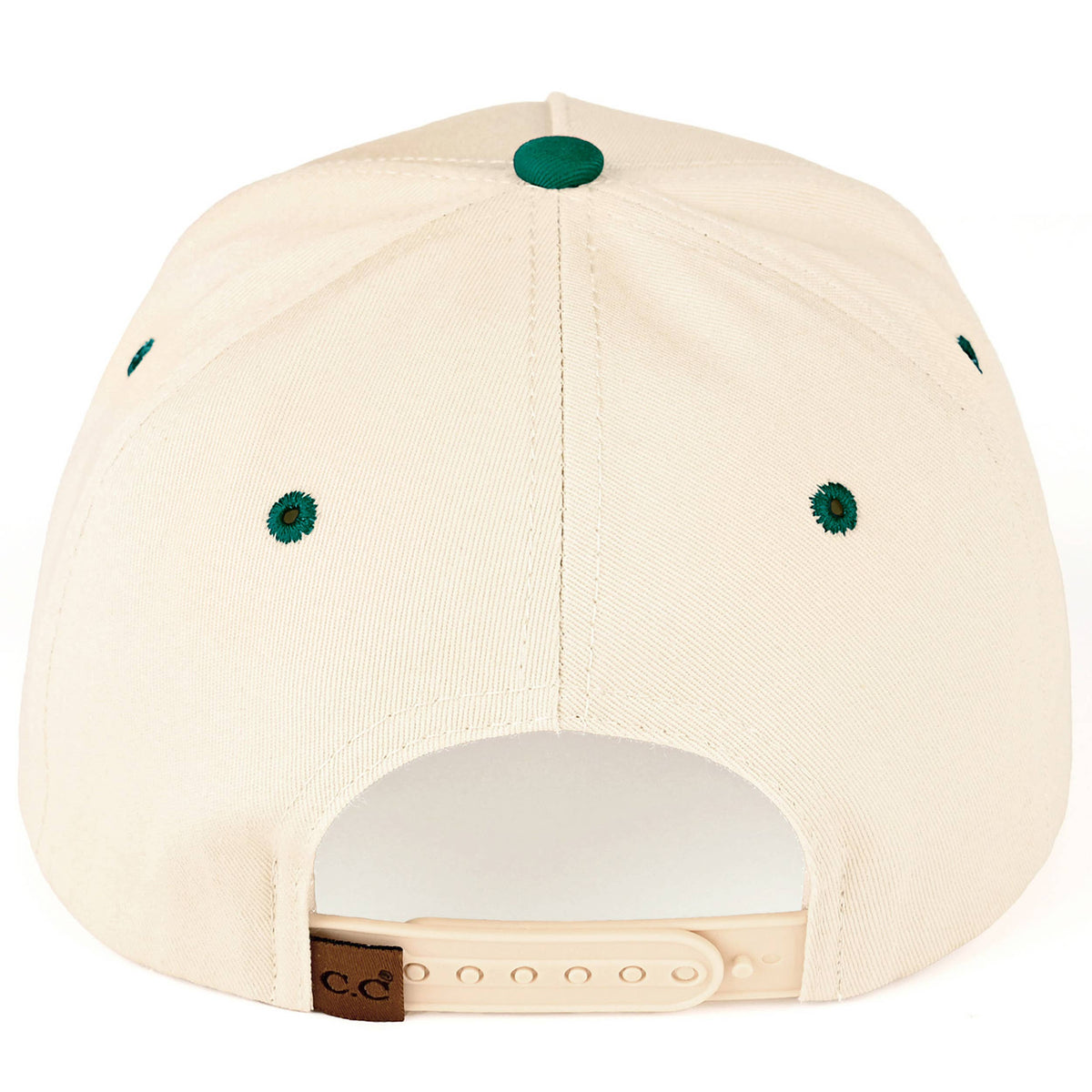 RODEO Letter Embroidered Snapback Cap: Brown