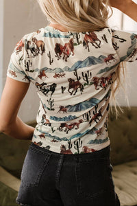 Western Mesh Short Sleeve T-Shirt