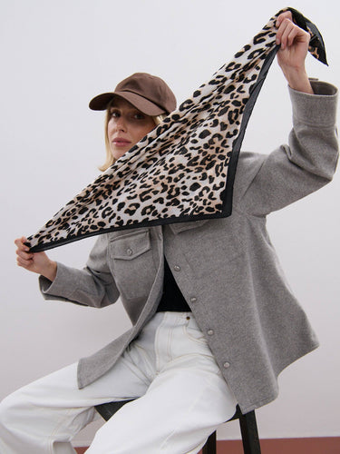 Leopard Patterned Lightweight Scarf