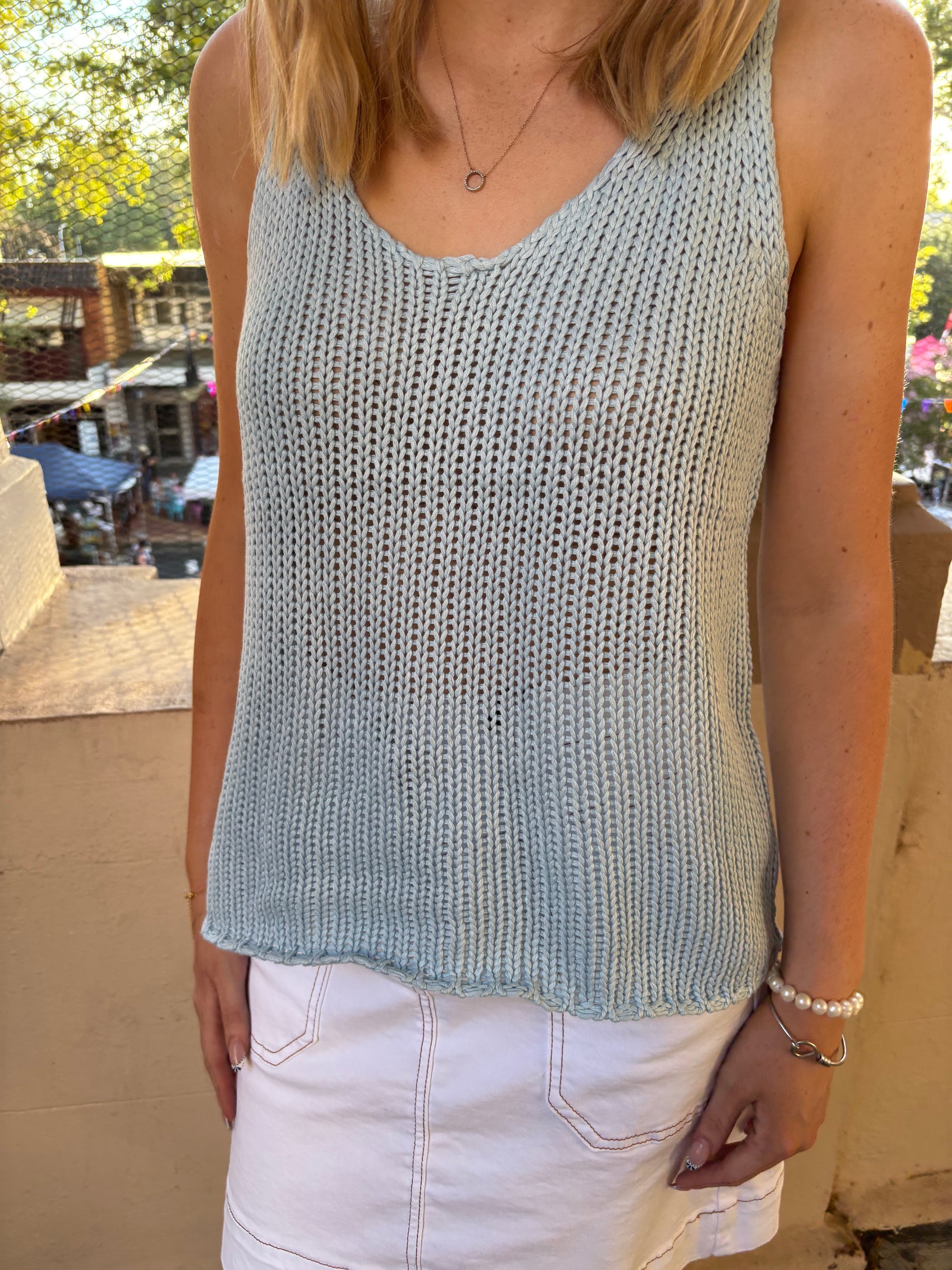 Knit Singlet~Blue