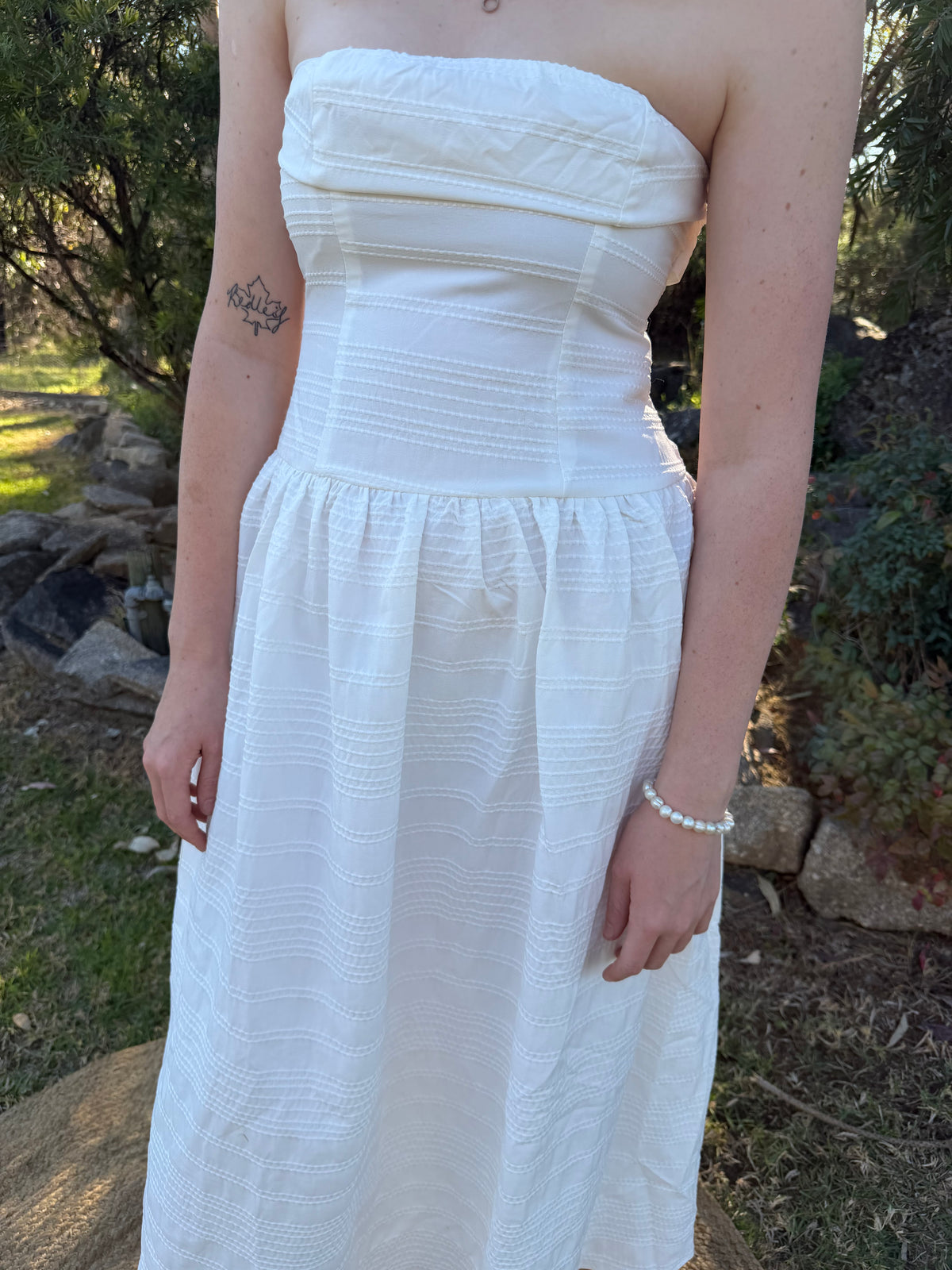 The Nola Bow Dress white