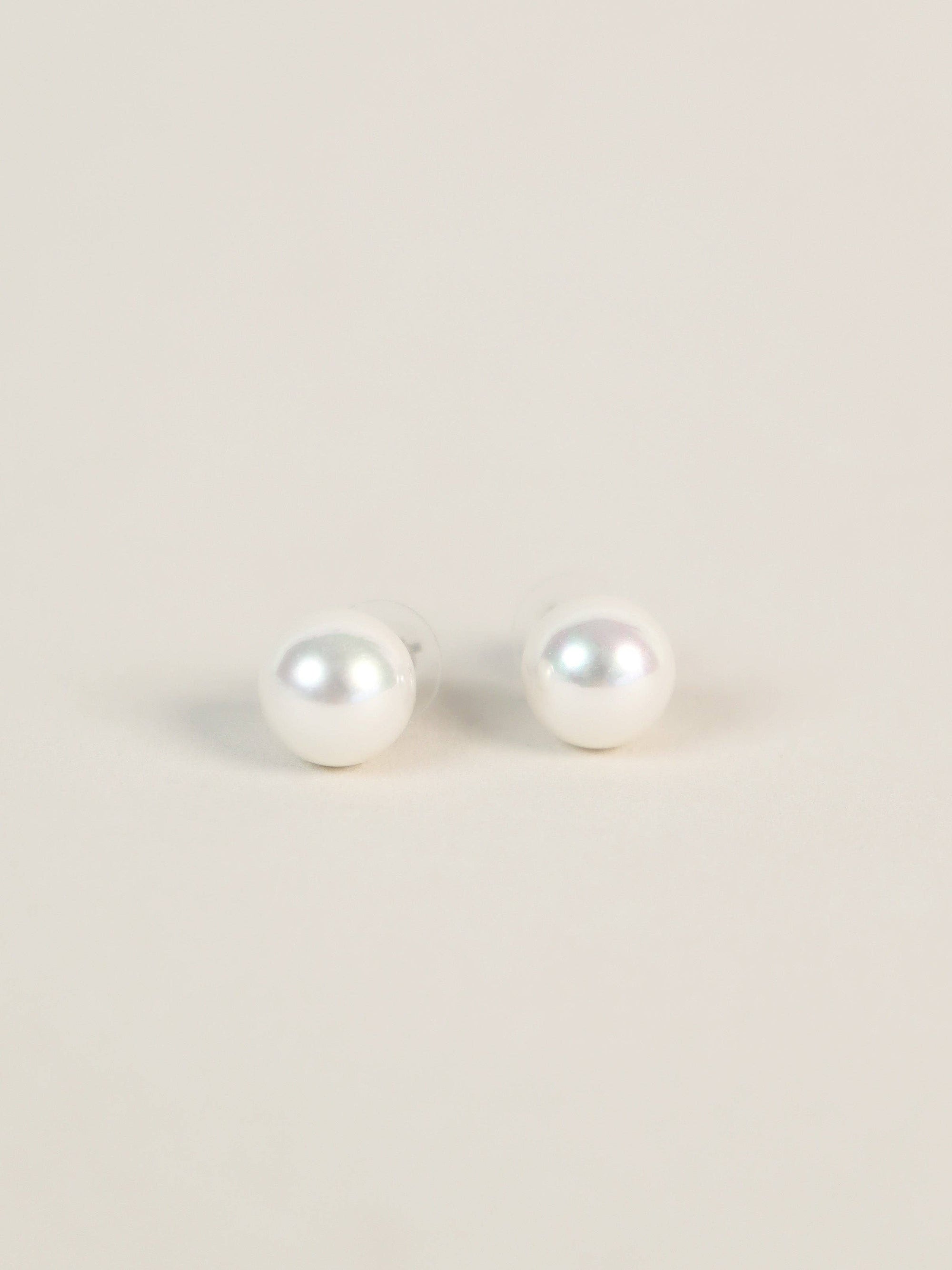 Marisol Glass Pearl 18K Gold Plated Earrings