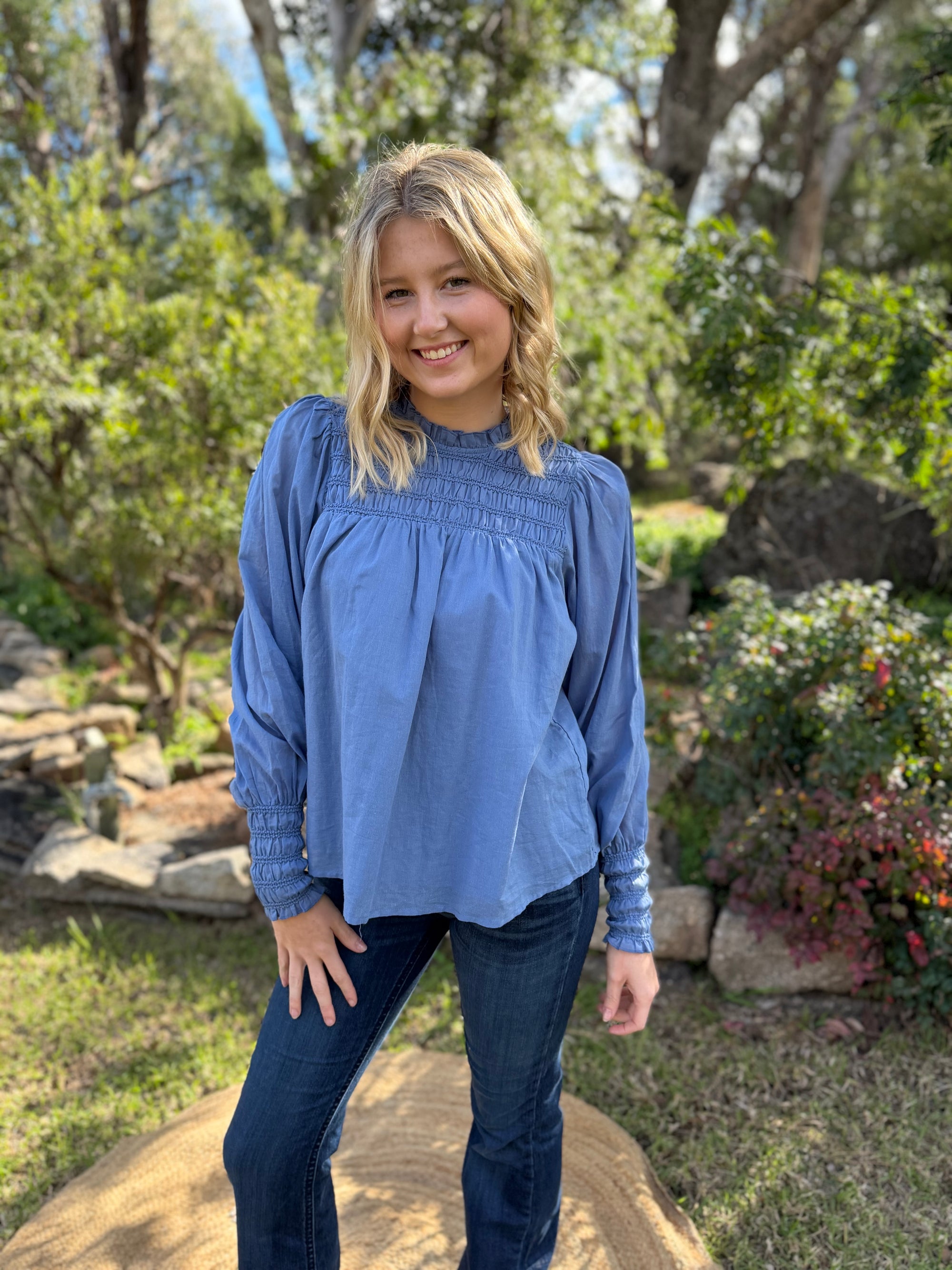 Valentina Shirred Top