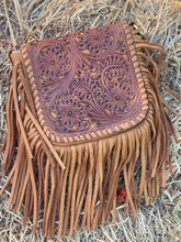 Tooling Leather Hand Carved Flap Sling Bag – TLB14- Tan